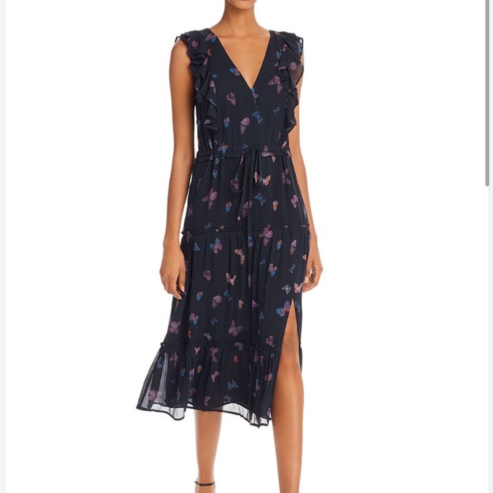 Paige Basil Butterfly Print Dress